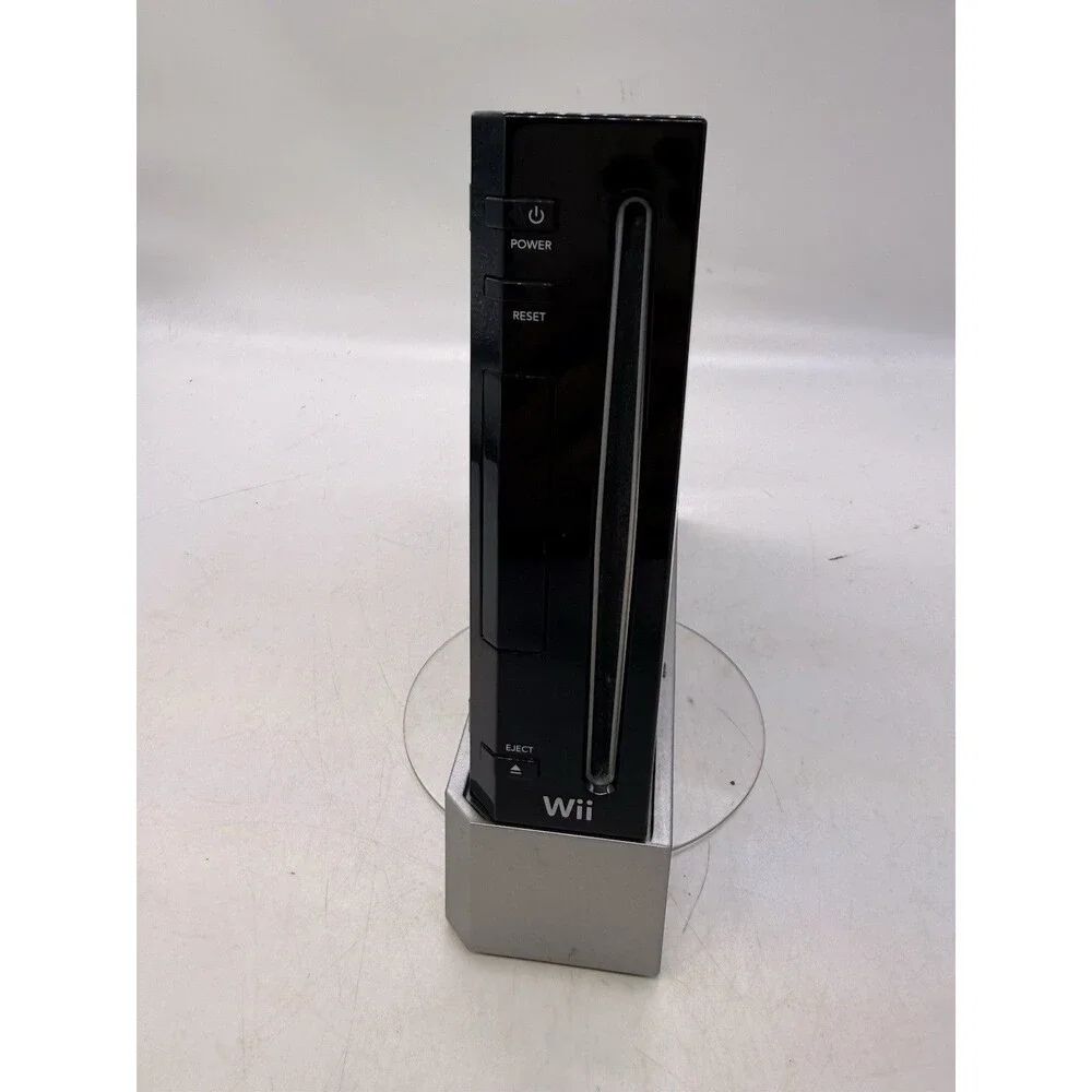Nintendo Wii Black Console Model RVL-001 Compatible w/ GameCube Games Works !!